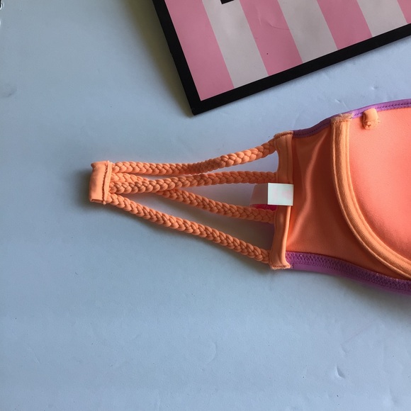 VICTORIAS SECRET STRAPLESS PURPLE BIKINI TOP NWOT SIZE 34C - Picture 13 of 16